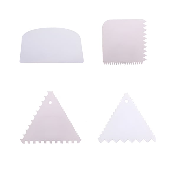 ACDANC 2026 New Home Dessert Decorating Kit 4 Pcs Cake Scraper Fondant Icing Offset Spatula Decorative Comb Triangle Baking Tools for Cake Decorating,Baking,Home Parties,Cupcake Design
