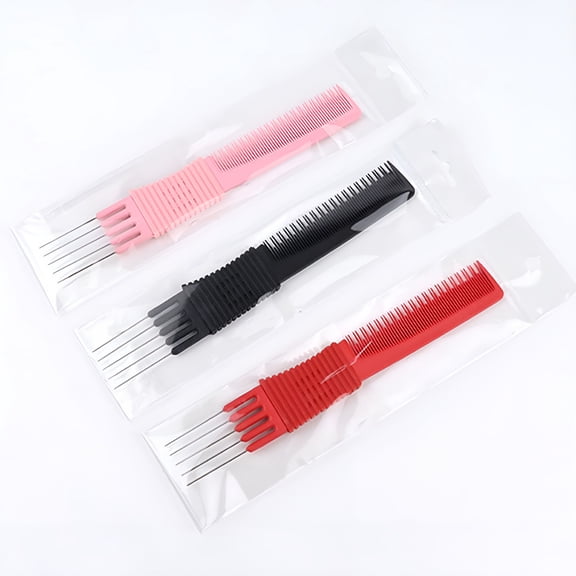 ACDANC 2026 New Household Salon Hair Pick Comb Steel Lift Hair Tools for Women Men Hair Styling Tools Handgrip Facial Hair Comb for Dry Thick Thin Hair 1/2/3/Pcs