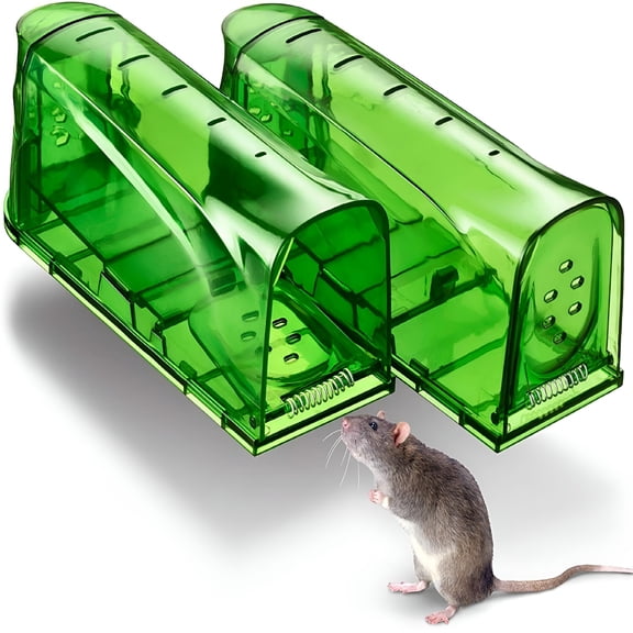 ACDANC 2026 New Humane Mouse Trap,Indoor & Outdoor No Kill Mouse & Rat,Live Trap,2 Count for Home, Garden, Office, Attic, Basement, Humane Pest Control, Outdoor Spaces.