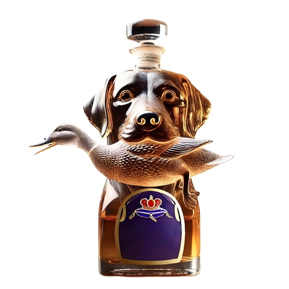 ACDANC 2026 New Hunting Dog Whiskey Bottle for Men - Unique Glass Duck Decanter, Stylish Home Bar Accessory & Gift for Dad, Husband, Whiskey Collector.