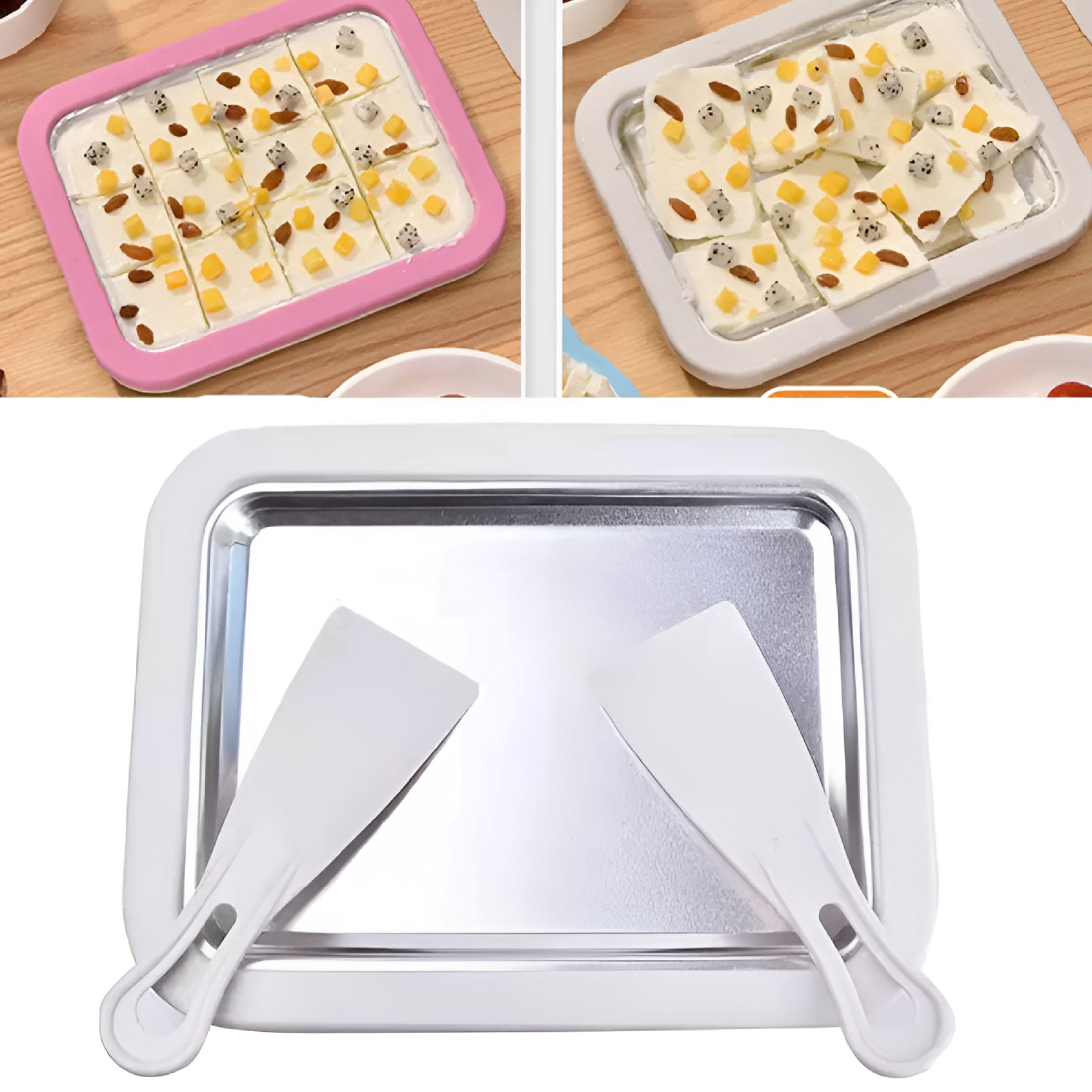 ACDANC 2026 New Ice Cream Roll Maker Rolled Ice Cream Machine Sweet Pan Instant Cold with 2 Spatulas for Making Rolled Ice Cream Yogurt for Home,Party,Kitchen,Dessert Shop,Cafe,Kids