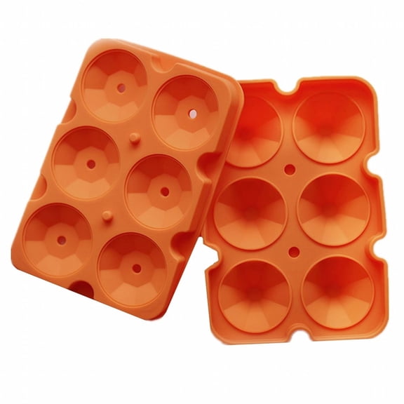 ACDANC 2026 New Ice Cube Premium Standard Material Tray Ice Moulds Reusable Tray Large Ice Cube for Kitchen Bar Party Orange One Size