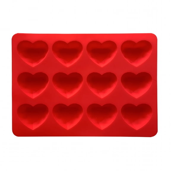 ACDANC 2026 New Ice Cube Tray - 12 Cavity - Flexible - Stackable - Non-Stick - Versatile - Silicone - Heart Shape - Ice Container - Freezer Accessories,For Drinks, Cocktails, Smoothies, Juice