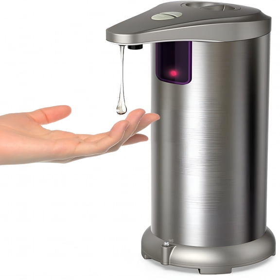 ACDANC 2026 New Infrared Automatic Soap Dispenser,Battery Operated Refillable Soap Dispenser,Stainless Steel Touchless Soap Dispenser with Waterproof Base for Bathroom Kitchen Hotel