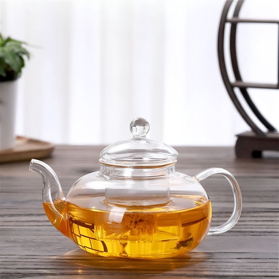 ACDANC 2026 New Kitchen Cups,Glass Flower Teapot Clear Teapot with Removable Infuser 20.3 Oz Loose Leaf and Tea Maker,1*Kettle for Tea, Loose Leaf, Brewing, Kitchen, Dining, Office, Home, Tea Parties