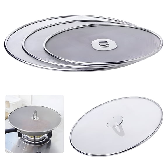 ACDANC 2026 New Kitchen Grease Splatter Guard-Frying Pan Splatter Screen for Cooking Safely Without Oil Splatter Burns-Stainless Steel Oil Splatter Guard Prevents Sizzle Spray (13")
