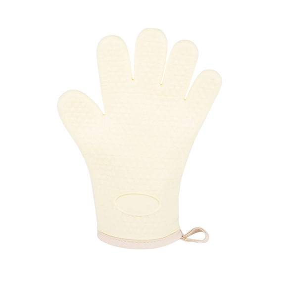 ACDANC 2026 New Kitchen Mitts Cotton Padded Lining Potholders for Kitchens Suspended Style Design Oven Mitts Heat Resistant for Baking Cooking Kitchen Bbq Home Milky