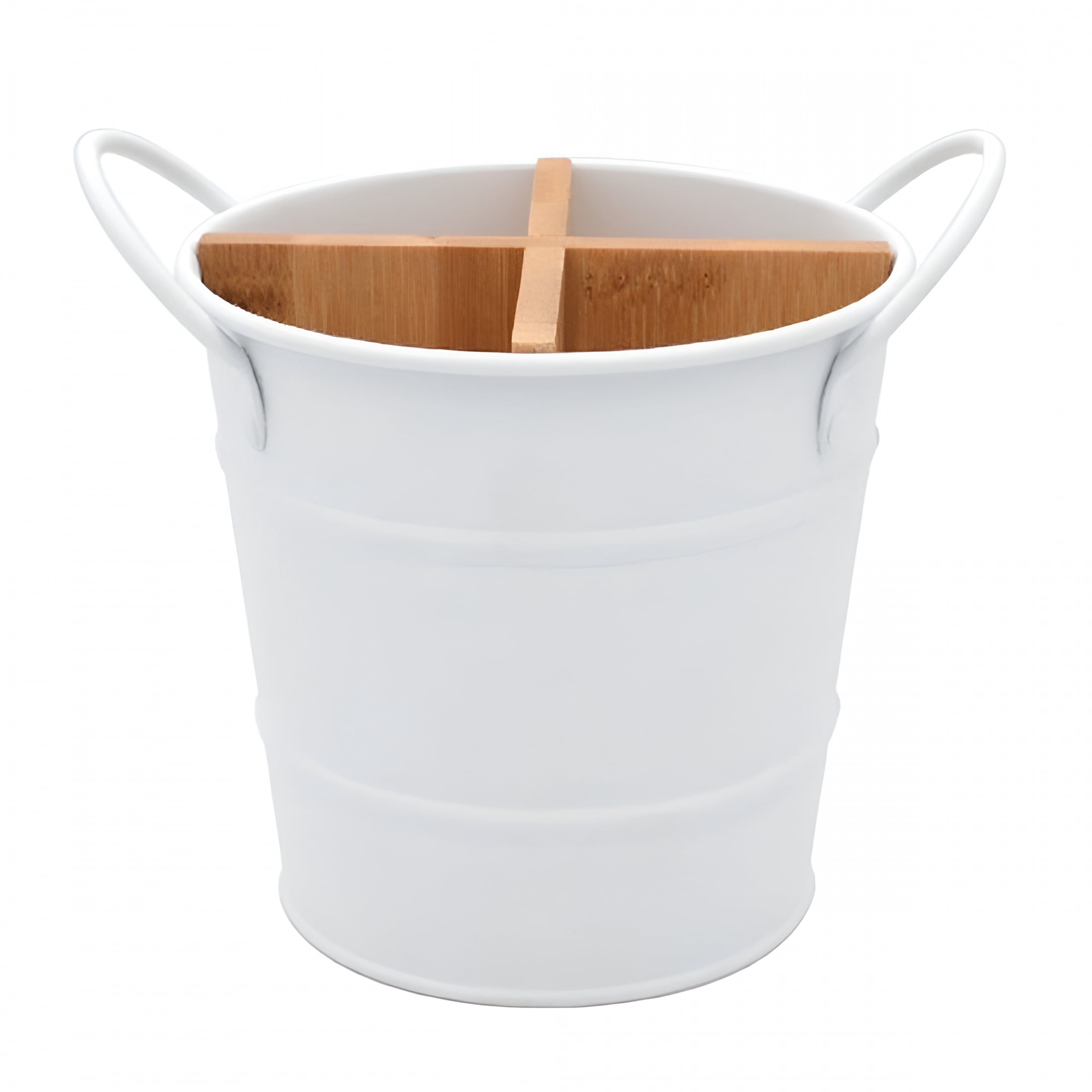 ACDANC 2026 New Kitchen Utensil Holder for Countertop Extra Large Cooking Utensil Crock with Handle&Removable Divider,Vintage Cutlery Caddy Decor,Metal Utensil Pot for Counter for Fork Spoon Knife