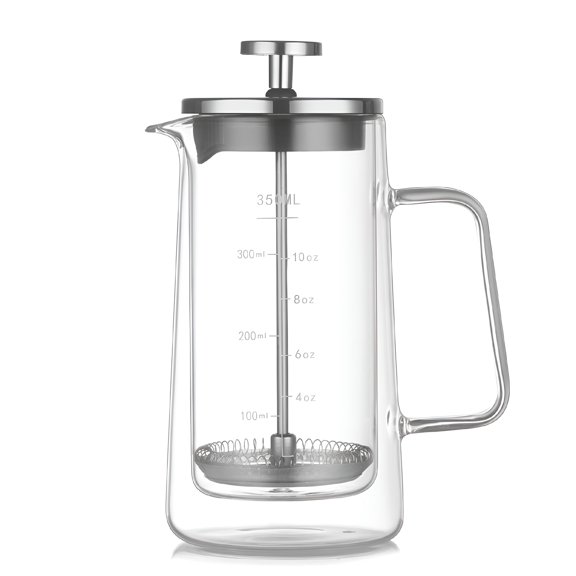 ACDANC 2026 New Large French Press Coffee Maker&Camping Coffee Pot for Camping,Travel,Home,Office,Double-Wall Insulated Borosilicate Glass Tea&Coffee Press - 650Ml