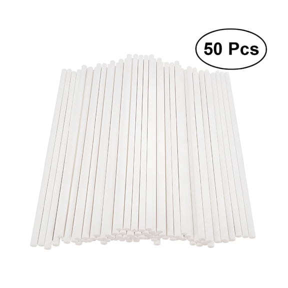 ACDANC 2026 New Lollipop Sticks,White Sucker Sticks Paper Sticks for Cake,Pops,Candy,Chocolate (50Pcs) for Making Lollipops, Cake Pops, Candy Making, Chocolate Treats, Party Favors, Diy Desserts
