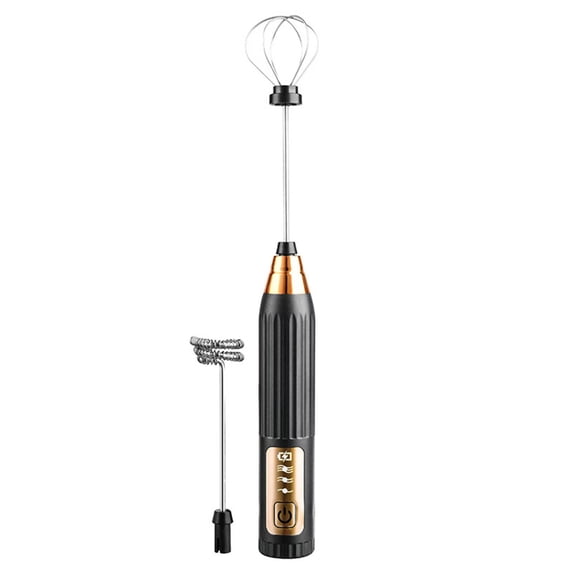 ACDANC 2026 New Milk Frother Multi-Purpose Heads Matcha Whisk Multi-Speed Adjustment Design Suitable for Multiple Scenarios Milk Frother Handheld, for Coffee, Tea, Latte, Cappuccino, Black Gold