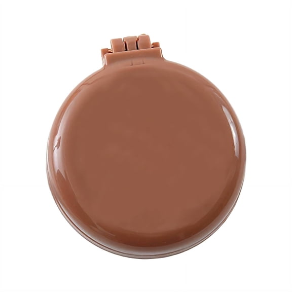 ACDANC 2026 New Mini Hair Brush Mini Hairbrush with Mirror Travel Brush Folding Brush Scalp Brush for Travel Home Office Brown