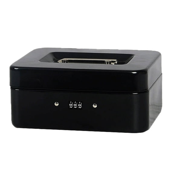 ACDANC 2026 New Money Box Secure and Reliable Cash Box Ideal for Storing and Organizing Cash for Home Office Shop Key Lock Box Black