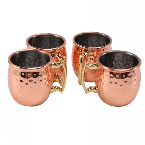 ACDANC 2026 New Moscow Mule Mugs,Set of 4 Rose Gold Stainless Steel Copper Plated 20Z Mule Mugs Home Bar Accessories,Rose Gold, for Cocktails, Home Bar, Parties, Entertaining, Outdoor Gatherings.