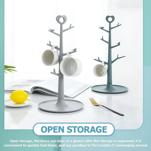 ACDANC 2026 New Mug Stand Rack Cup Coffee Tree Holder Drying Organizer Tea Storage Drainer Kitchen Countertop Display Hanger Dryer for Kitchen, Coffee Shop, Office, Home