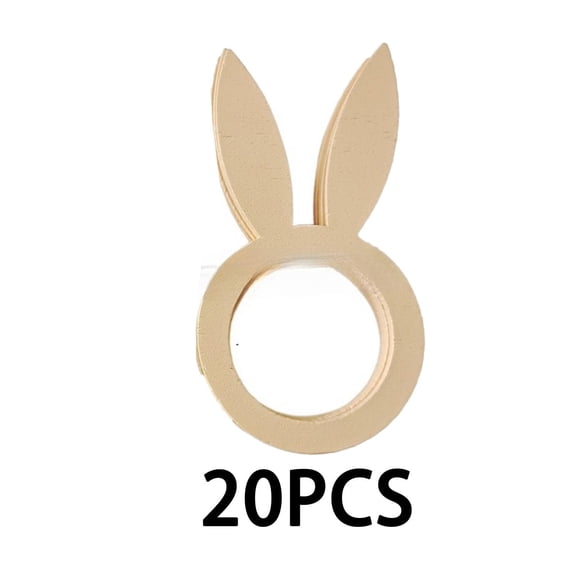 ACDANC 2026 New Napkin Rings Creatively Designed Curved Napkin Rings Naturally Finished Wood Napkin Rings Uniquely Patterned Hollow Napkin Rings for Wedding Party Dinner Ear