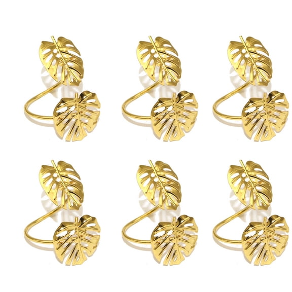ACDANC 2026 New Napkin Rings Elegant Gold Napkin Rings Detailed Flower Napkin Rings Decorative Napkin Rings for Guests for Wedding Party Dinner Style8