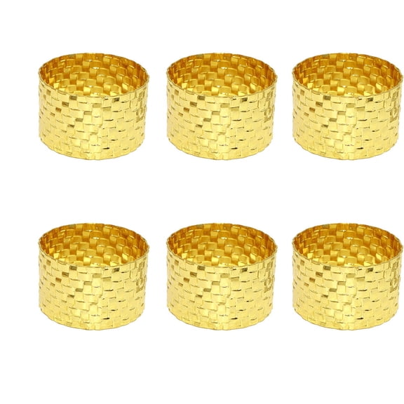 ACDANC 2026 New Napkin Rings Elegant Gold Napkin Rings Intricate Flower Napkin Rings Decorative Mesh Napkin Rings Style9 for Dinner Parties Weddings Holiday Meals Special Events Table Settings