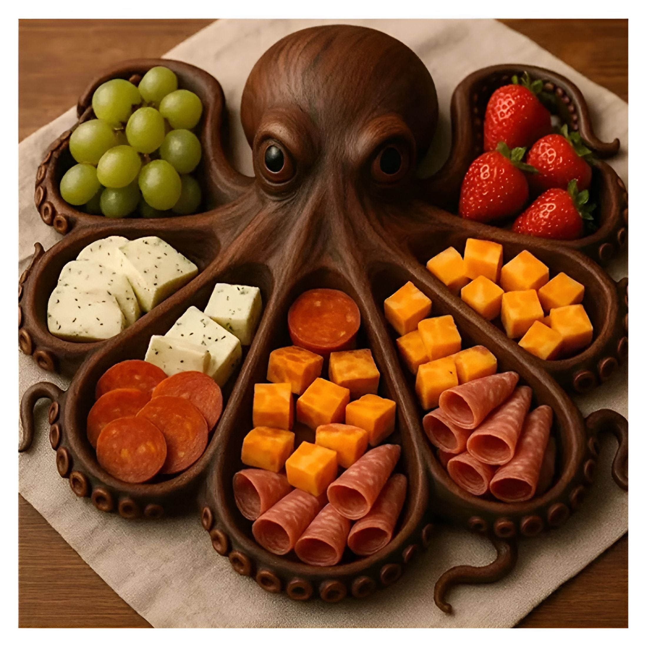 ACDANC 2026 New Ocean Inspired Cheese Bread Board,Kraken Tentacle Serving Tray for Seafood, Entertaining, Parties, Coastal Kitchens Entertainers&Coastal Kitchens