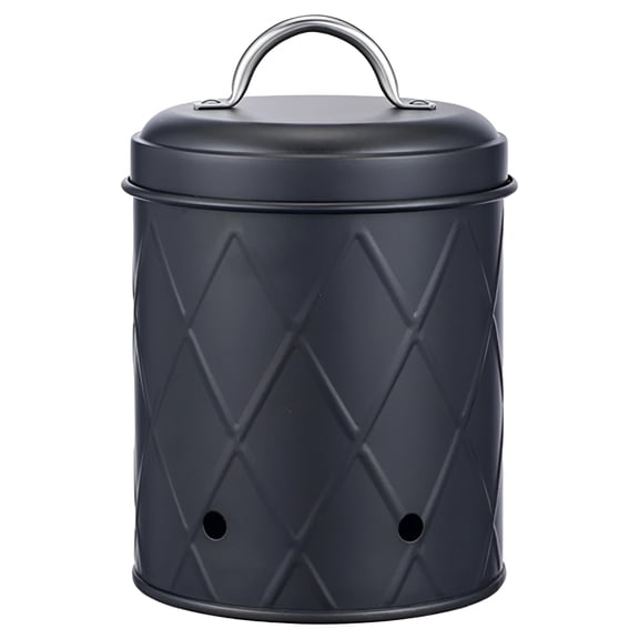 ACDANC 2026 New Onion Potato and Garlic Tin Vegetable Keeper Container Food Container Bucket Black Style C, for Onions, Potatoes, Garlic, Kitchen Storage, Countertop Organization.