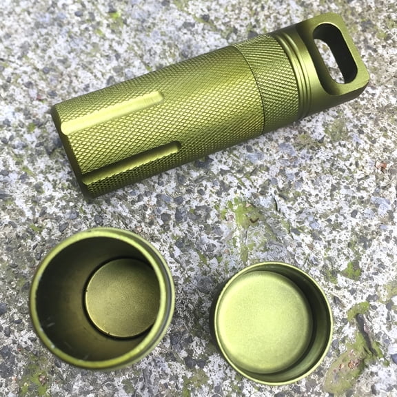 ACDANC 2026 New Outdoor Waterproof Survival Container Capsule Airtight Aluminum Pill Bottle Match Seal Storage Case Camping Essentials Emergency Tool Medicine Storage Bottle