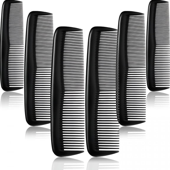 ACDANC 2026 New Pack of 6 Quality Pocket Hair Comb Beard&Mustache Combs for Men'S Hair Beard Mustache and Sideburns,Durable,Unbreakable Plastic,Black for Hair, Beard, Mustache, Sideburns, Grooming