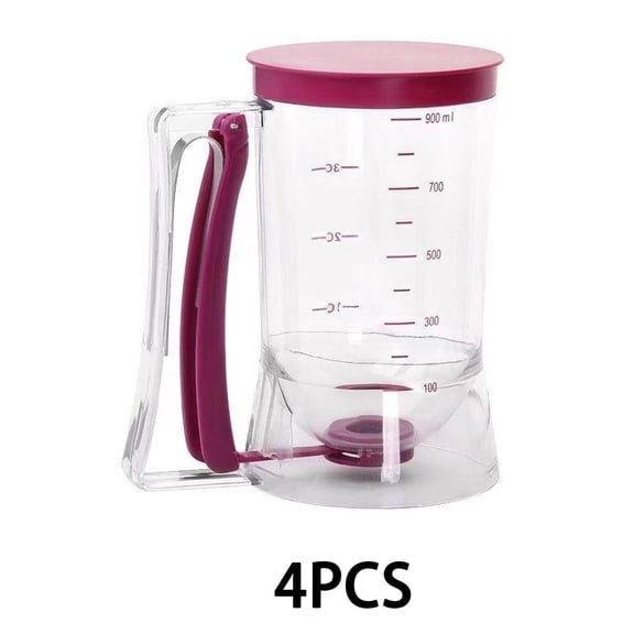ACDANC 2026 New Pancake Batter Dispenser,Quick Refill Process Pancake Batter Dispenser with Handle ,Instant Filling Action Baking Kitchen Accessories,Replenish Quickly Griddle Breakfast Kit,4Pcs