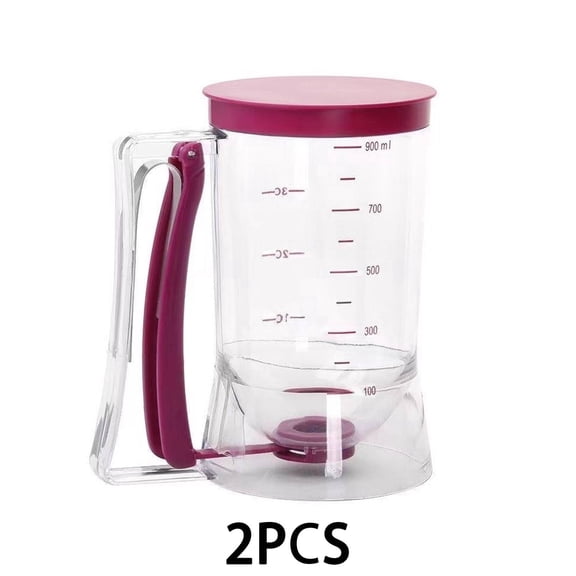 ACDANC 2026 New Pancake Dispenser,Ergonomic Pancake Batter Dispenser with Easy Pour Handle,Compact Cupcake Maker Machine for Effortless Cooking,Purple,Double