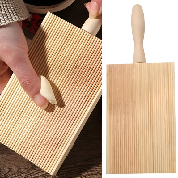 ACDANC 2026 New Pasta Board Collection Wood 21.5Cm Easy Operation Gnocchi Board, for Making Gnocchi, Rolling Pasta Dough, Shaping, Preparing Fresh Pasta, Kitchen Prep