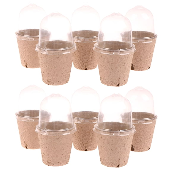 ACDANC 2026 New Peat Pots,10/20Pcs 3.15 Inch Seed Starting Pots with Drainage Holes and Humidity Dome Round Nursery Pot,Biodegradable Starter Pot Planting Container