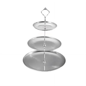 ACDANC 2026 New Personalized Design Dessert Stands Food Display Essential Tiered Serving Tray Silvery 3 for Parties Weddings Buffets Dessert Tables Tea Parties Home Gatherings