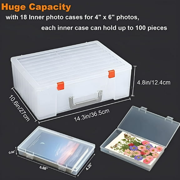 ACDANC 2026 New Photo Storage Boxes Photograph Picture Album Organiser Craft Container for Photo Storage, Scrapbooking, Organizing, Home Decor, Memory Keeping