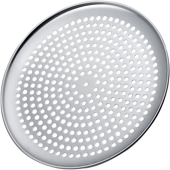 ACDANC 2026 New Pizza Tray Stainless Steel Pizza Pans with Holes Nonstick Round Pizza Baking Tray Plate Bakery Pizza Tools Oven Outdoor Mesh Metal Net Oven Tray Size 16Inch 40Cm