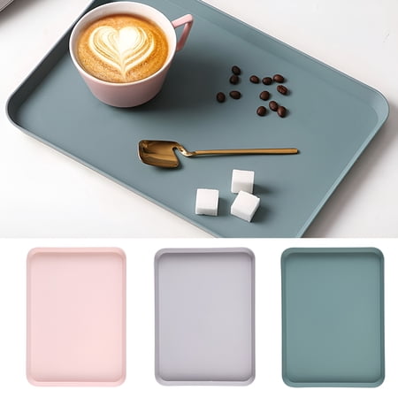 ACDANC 2026 New Plastic Fast Food Trays Colorful Cafeteria Food Trays Rectangular Serving Trays Restaurant Lunch Meal Trays for School Party Kitchen Cafe Bbq Eating