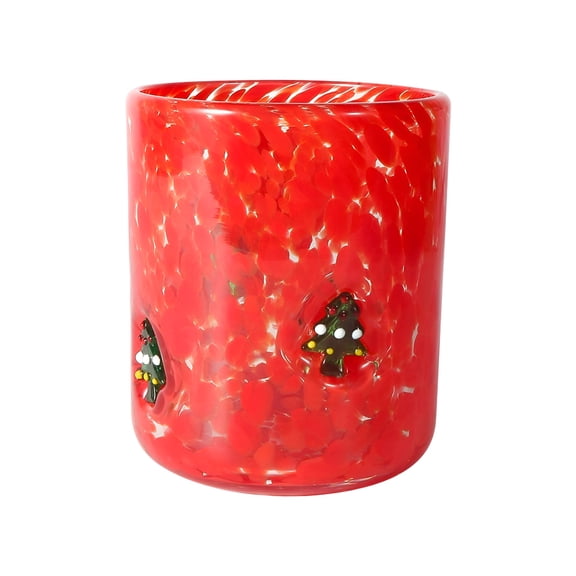 ACDANC 2026 New Polka Dot Glassware,Christmas Theme Design Drinking Cups with Holiday Elements,Festive Tableware for Seasonal Beverages