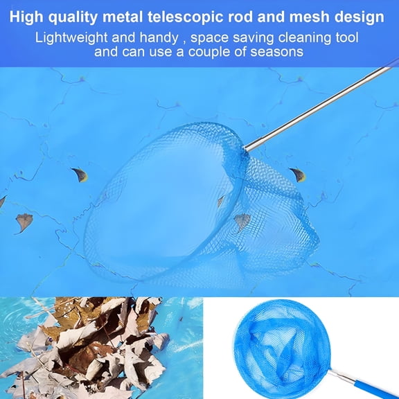 ACDANC 2026 New Pool Skimmer Net with Telescopic Pole Leaf Skimmer Mesh Rake Net for Spa Pond Swimming Pool,Pool Cleaner Supplies and Accessories Scoop Net for Pool, Spa, Pond, Backyard Swimming