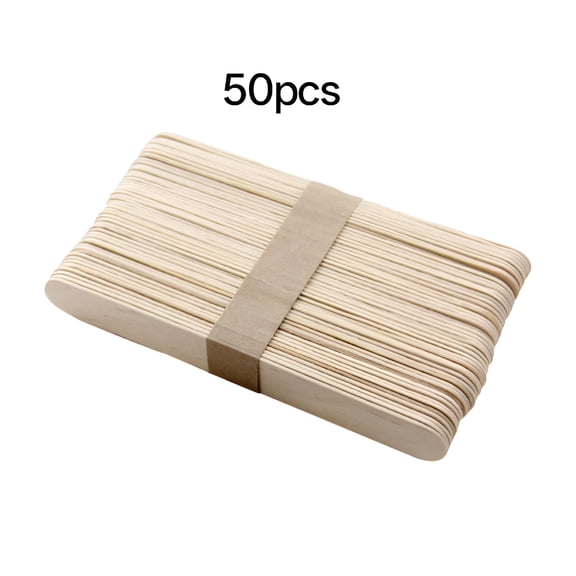 ACDANC 2026 New Popsicle Sticks 50 Pcs Sticks Ice Cream Sticks Natural Wood Popsicle Diy Sticks Kitchen Utensils for Craft,Baking,Diy Projects,Kids Activities