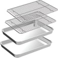 thumbnail image 1 of ACDANC 2026 New Quarter Sheet Pan with Cooling Rack Set [2 Baking Sheets + 2 Baking Racks],Stainless Steel Cookie Sheets for Baking and Wire Rack-Rust&Warp Resistant&Nonstick,Size 12 X 9.8 X 1 Inch, 1 of 7