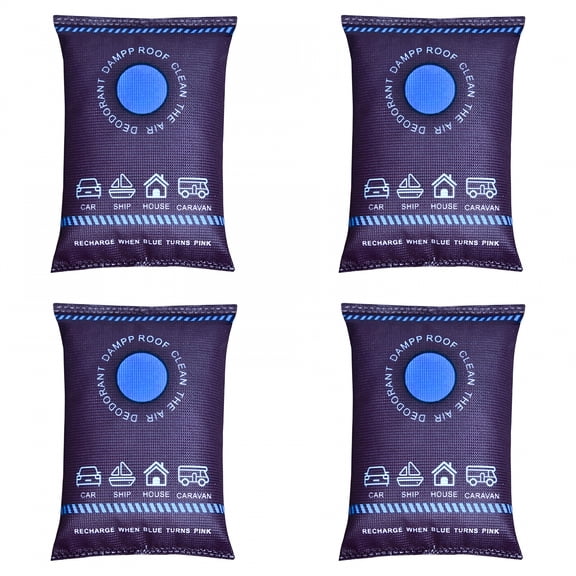 ACDANC 2026 New Rechargeable Desiccant Packs for Storage,Color Indicating Silica Gel Desiccant Packets,Moisture Absorbers for Storage,Dehumidifier Bag for Closets,4 Pcs,5.11X3.54"