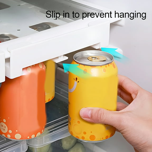 ACDANC 2026 New Refrigerator Organizer Plastic Fridge Water Bottle Storage Dispenser,Pop Soda Can and Drink Holder for Pantry Kitchen Cabinets and Freezer,Bpa Free
