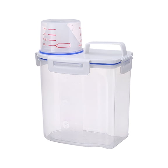 ACDANC 2026 New Rice Storage Box,Rice Containers Airtight Large Capacity Plastic Clear Measuring Cup Rice Storage for Kitchen 1.5L/3L,Food Storage