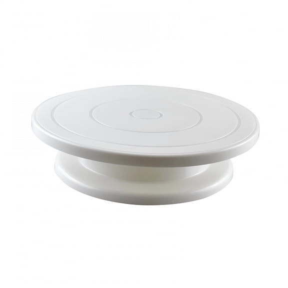 ACDANC 2026 New Rotating Cake Stand Cake Turntable Anti Skid Round Reusable Rotate Silent Bearing Cake Plate Cake Decorating Revolving Cake Stand White