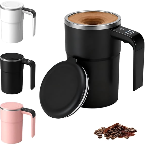 ACDANC 2026 New Self-Stirring Magnetic Coffee Mug - Smart Cup with Temperature Display,Automatic Magnetic Stirring for Coffee Tea,Convenient Self-Stir Mug for Home Office,3.1*5.4In