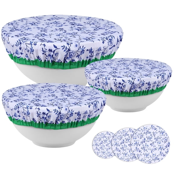 ACDANC 2026 New Set of 3 Lids Sizes Organic Reusable Bowl Covers Elastic Bowl Cover Great Gift Fabric Food Covers for Food,Fruits,Leftover for Home, Kitchen, Picnic, Meal Prep