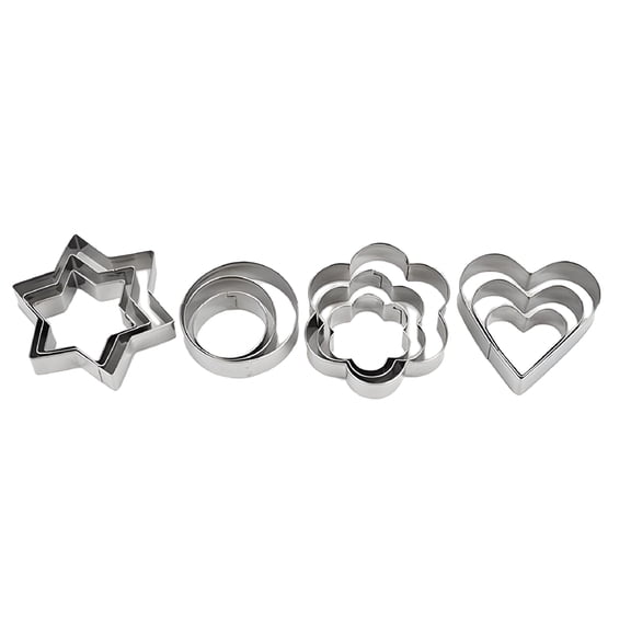 ACDANC 2026 New Shape Circle 12Pcs/Set Cookie Cutter Mould for Baking, Cookie Decorating, Holiday Treats, Party Desserts, Kids' Activities, Diy Crafts