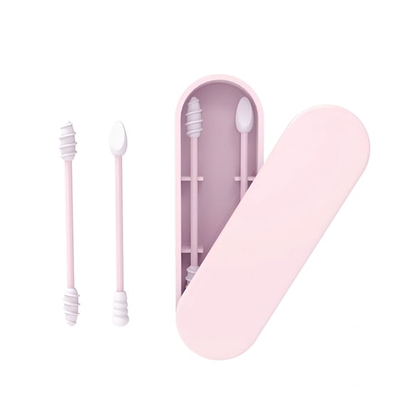 ACDANC 2026 New Silicone Cotton Swabs Stick Reusable Portable and Hygienicable Ear Q- Rough Friction Cotton Swabs for Ear Hygienicing Makeup 2Pcs