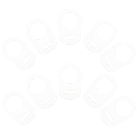 ACDANC 2026 New Silicone Pacifier Clip,10Pcs Silicone Baby Pacifier Clips Holders Baby Rings for Strollers,Car Seats,Cribs,High Chairs,Bibs(Transparent)