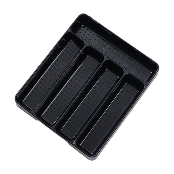 ACDANC 2026 New Silverware Organizer,Pp Material Silverware Organizer,Compartmentalized Storage Silverware Tray,Large,Black