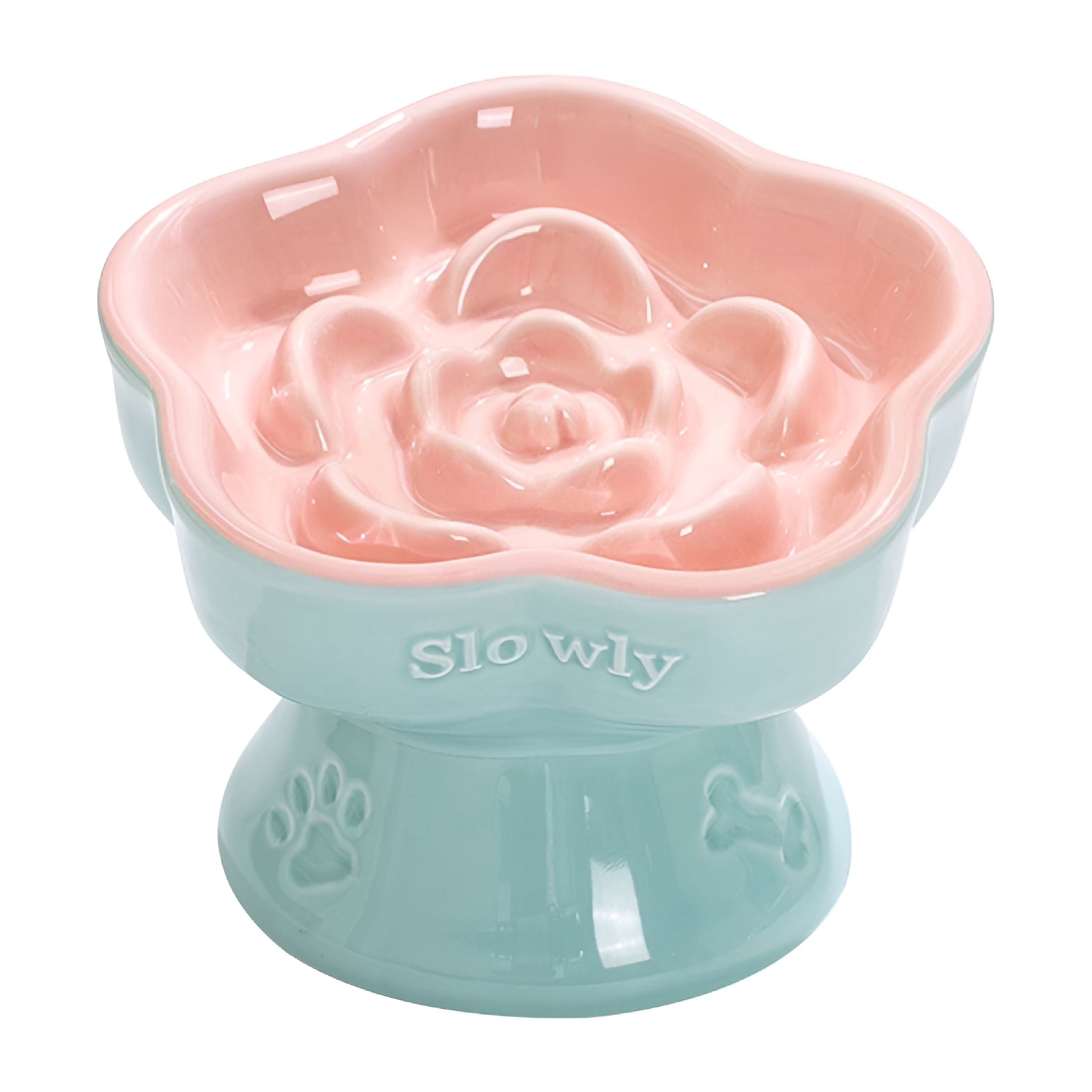 ACDANC 2026 New Slow Feeder Cats Bowl -Cat Slow Feeder Ceramic,Reduces Overeating & Gulping,Easy Clean,Food Grade Material,Versatile Use for Cats and Small Dogs