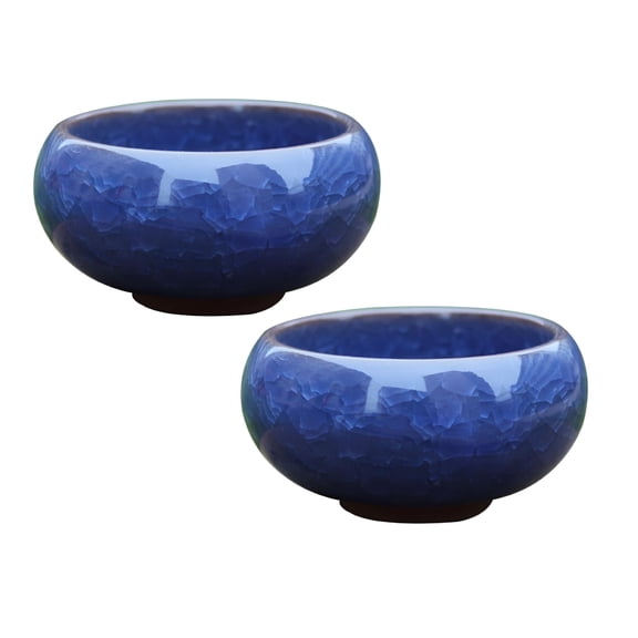 ACDANC 2026 New Small Ceramic Succulent Pot with Hole,Mini Delicate Pot for Plants,Tiny Porcelain Planter for Air Plant,Flower Pot,Cactus Faux Plants Container,2Pcs